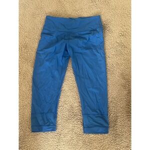 Victoria Sport Women's‎ Capri Leggings High Waist Blue Athletic Workout Gym